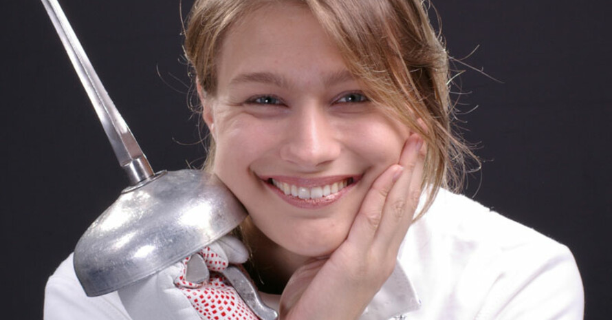 Olympiasiegerin Britta Heidemann kommt zur Preisverleihung der "Sterne des Sports" 2013 in Bronze nach Hannover. (Foto: Manfred Herrig)