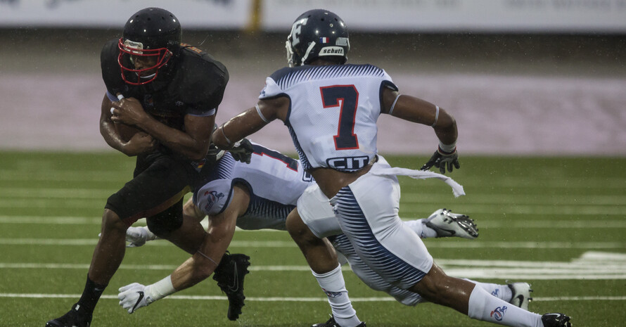 Viel Regen beim American Football. Foto: IWGA