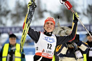 Johannes Rydzek hatte beim Saisonabschluss allen Grund zur Freude. Copyright: picture-alliance