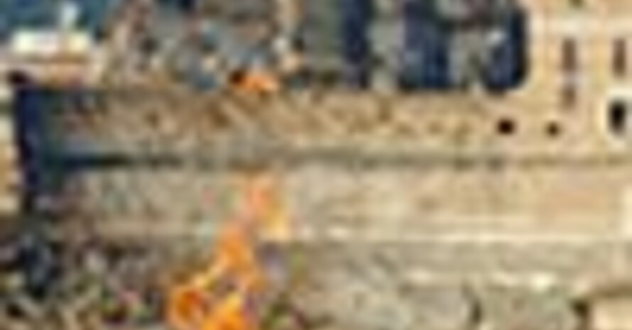 Olympische Fackel in Rom. Copyright IOC.