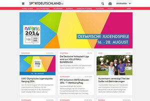 Screenshot vom neuen Auftritt "Sportdeutschland.TV"
