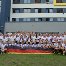 Die deutsche mannschaft beim EYOF 2017 in Györ. Foto: DOSB