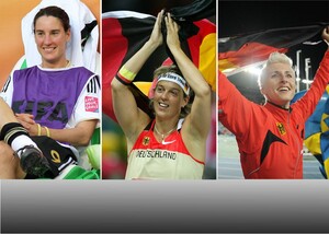 Birgit Prinz, Steffi Nerius und Ariane Friedrich (v.li.) haben sich dem Verein "Sportler für Organspenden" angesclossen. Fotomontage mit Bildern von picture-alliance