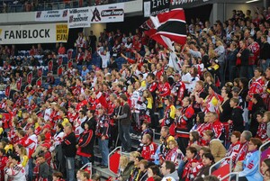Fan-Block in  der TUI-Arena (Quelle: DOSB)